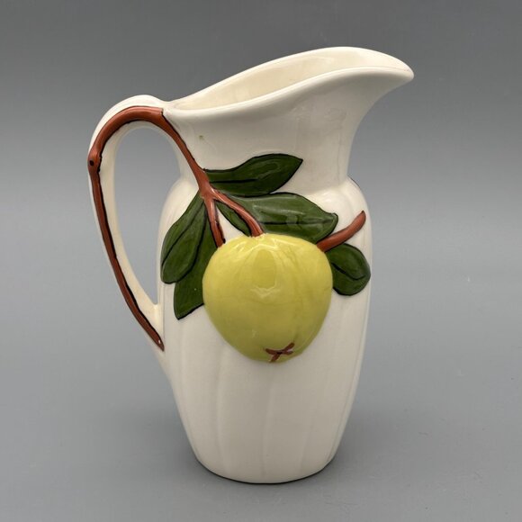 Vintage Holland Mold Pear Tree Ceramic Pitcher with Raised Fruit Design - Picture 4 of 8